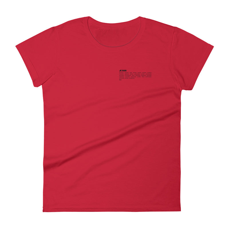T-shirt ajusté femme - Je suis rouge - Noir
