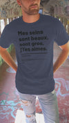 T-shirt unisexe doux - Mes seins sont beaux