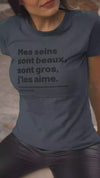 T-shirt ajusté femme - Mes seins sont beaux