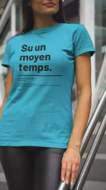 T-shirt ajusté femme - Su un moyen temps