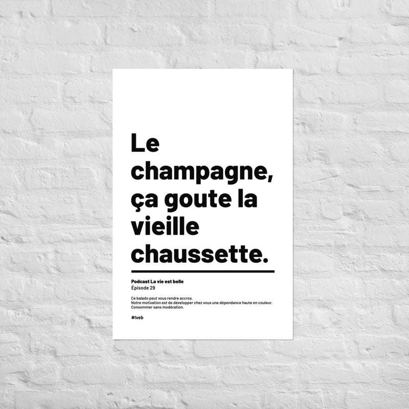 Affiche citation - Le champagne