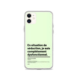 Étui pour iPhone citation - Séduction - Pistache