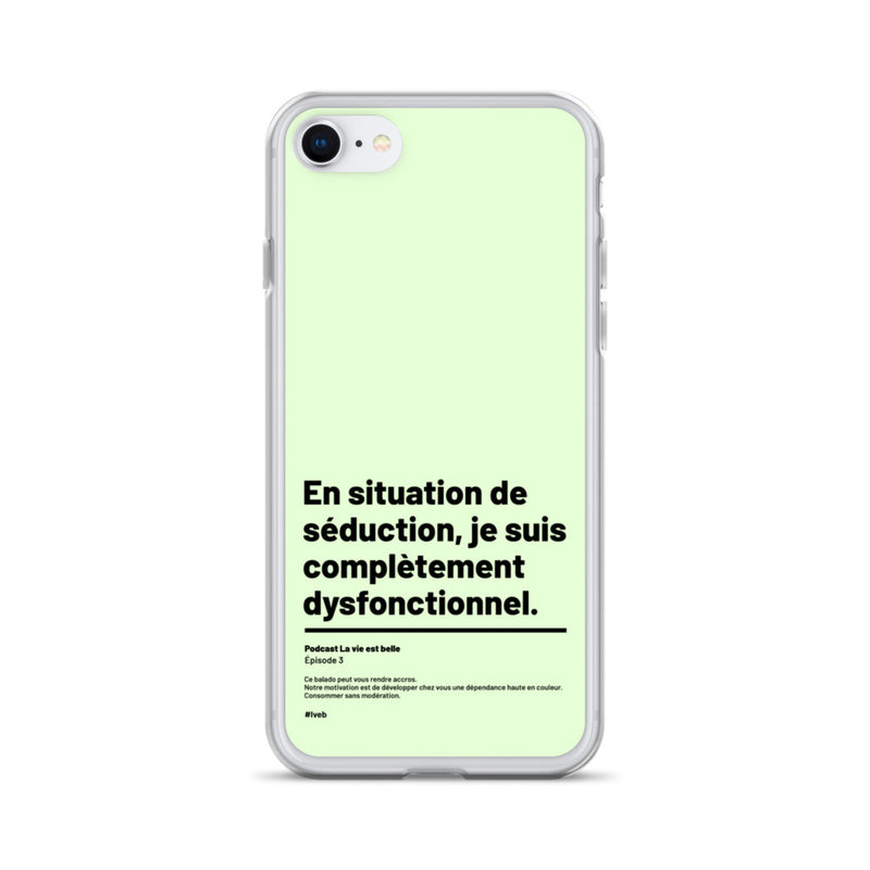 Étui pour iPhone citation - Séduction - Pistache