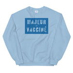 Sweat-shirt majeur et vacciné bleu