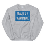 Sweat-shirt majeur et vacciné bleu