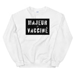 Sweat-shirt majeur et vacciné noir