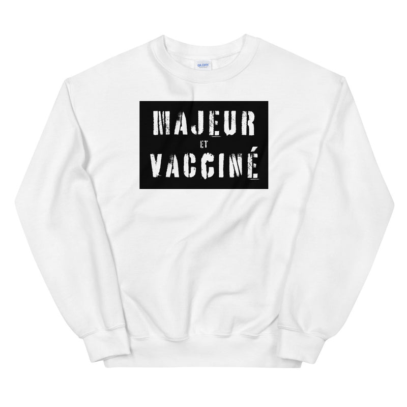 Sweat-shirt majeur et vacciné noir