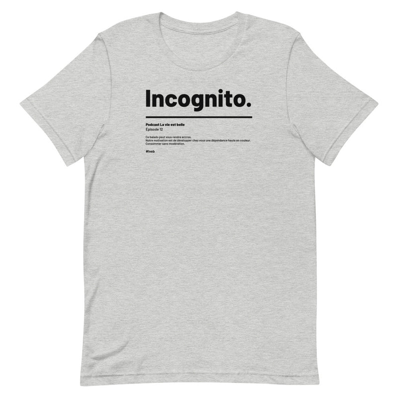 T-shirt Unisexe doux Incognito