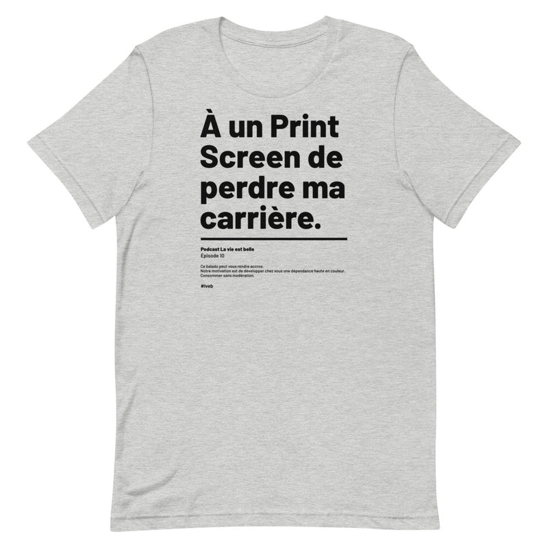 T-shirt Unisexe doux Print Screen