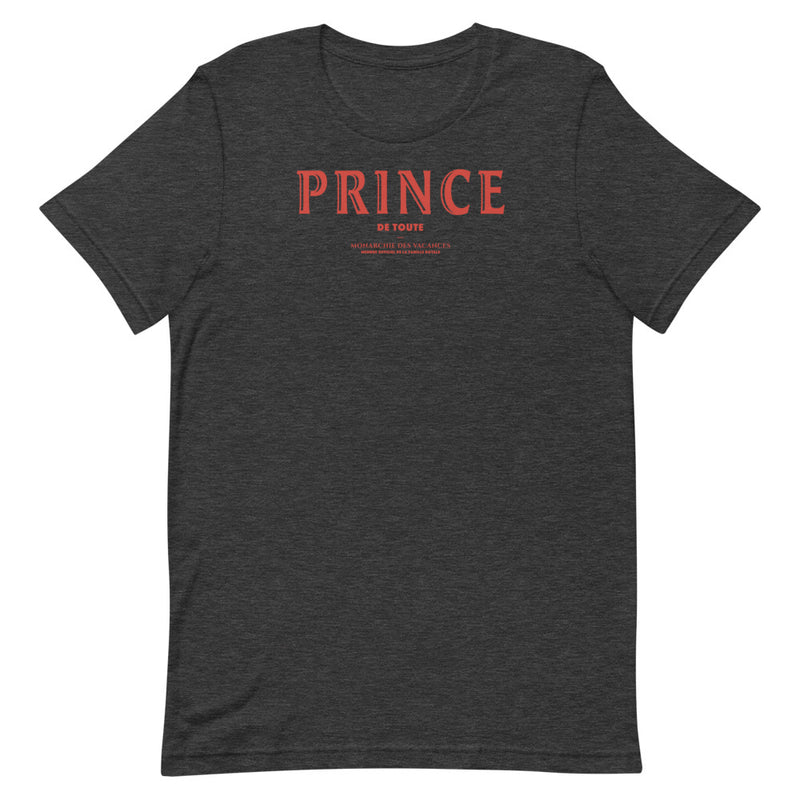T-shirt unisexe doux prince rouge