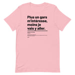 T-shirt unisexe doux - Plus un gars m'intéresse