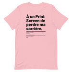 T-shirt Unisexe doux Print Screen