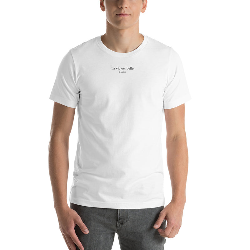T-shirt unisexe doux - LVEB en calvaire script noir