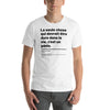 T-shirt unisexe doux - Ce qui devrait être dure
