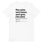 T-shirt unisexe doux - Mes seins sont beaux