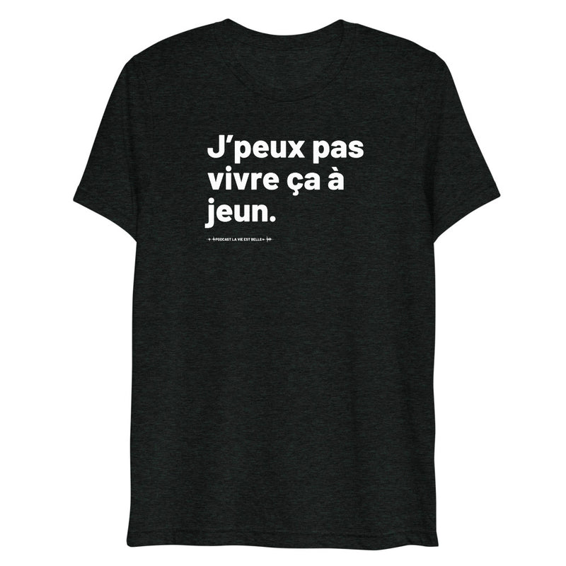 T-shirt unisexe chiné - Slogan LVEB - Blanc