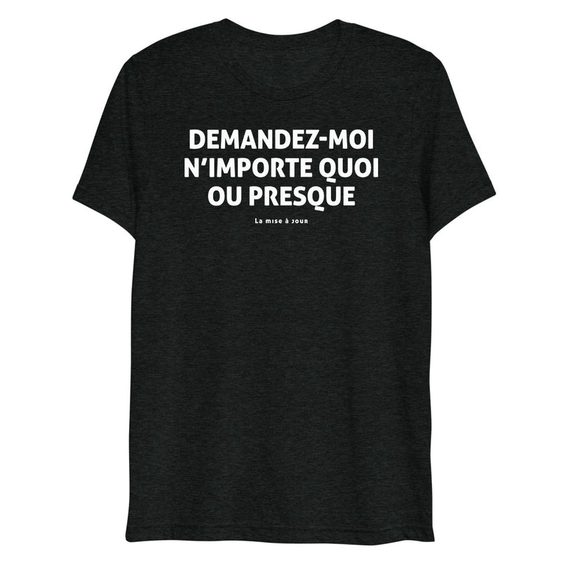 T-shirt chiné Demandez-moi n'importe quoi