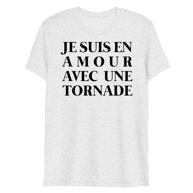 T-shirt chiné en amour avec une tornade