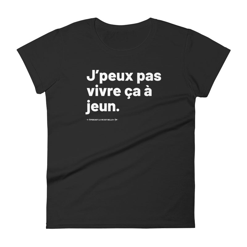 T-shirt ajusté femme - Slogan LVEB - Blanc