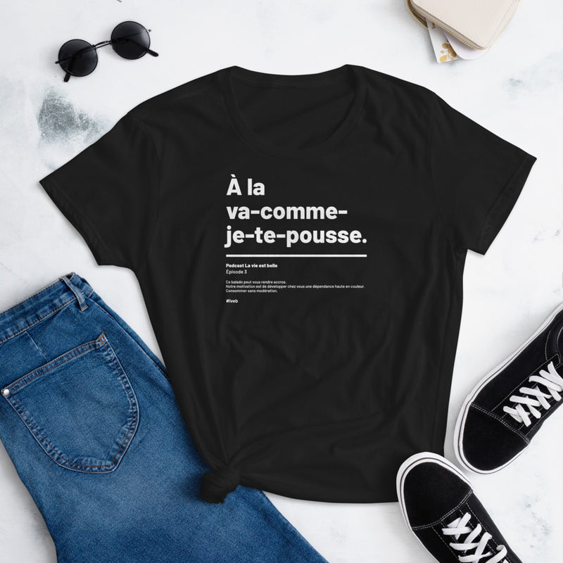 T-shirt ajusté femme - Comme-je-te-pousse