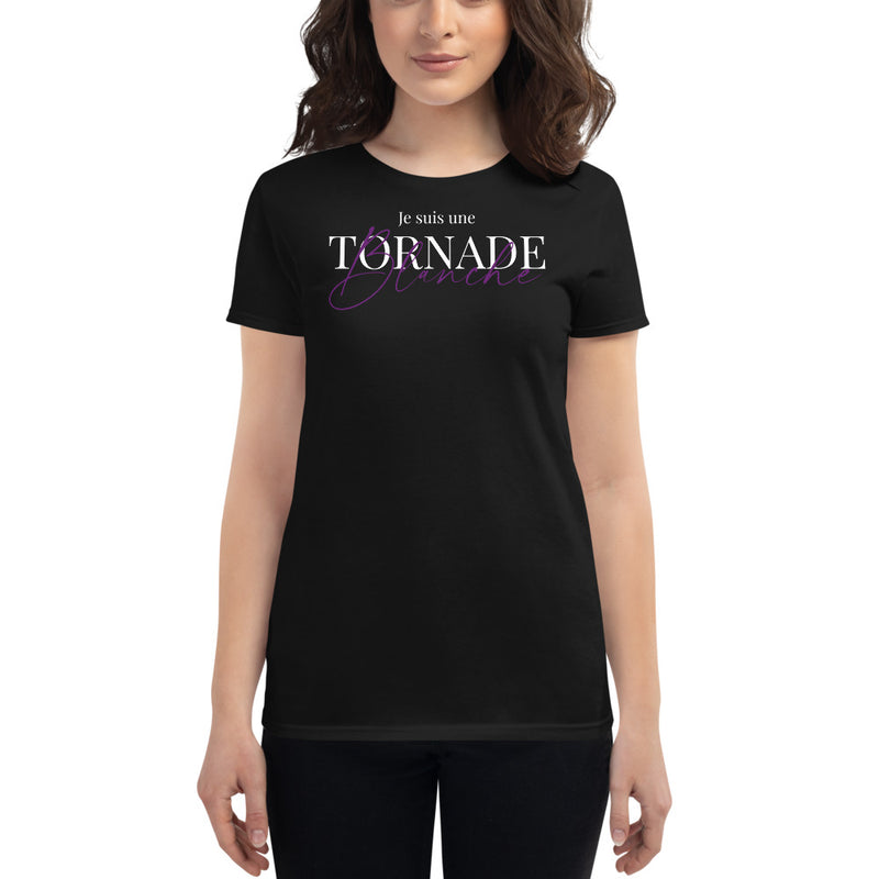 T-shirt ajusté femme Tornade Blanche