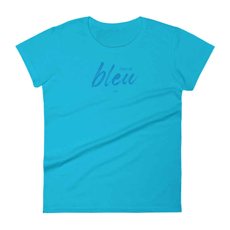 T-shirt ajusté femme - Plein de bleu