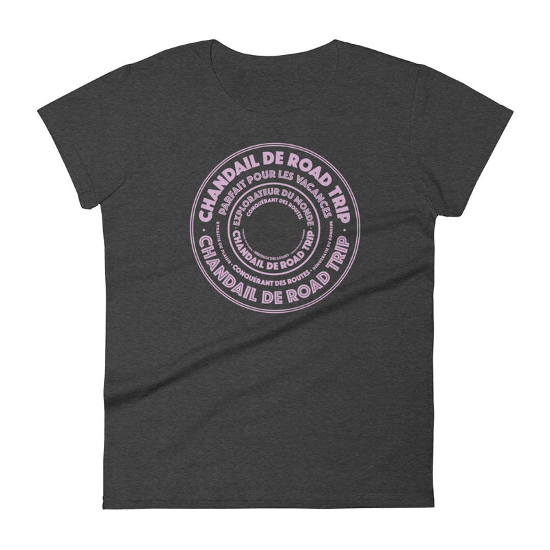 T-shirt ajusté femme - Road trip - Rose