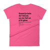 T-shirt ajusté femme - Alcool un p'tit glow