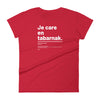 T-shirt ajusté femme - Care en tabarnak