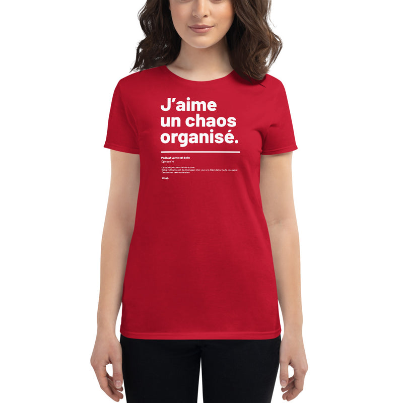 T-shirt ajusté femme - Chaos organisé
