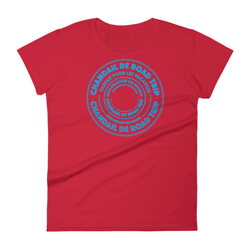 T-shirt ajusté femme - Road trip - bleu