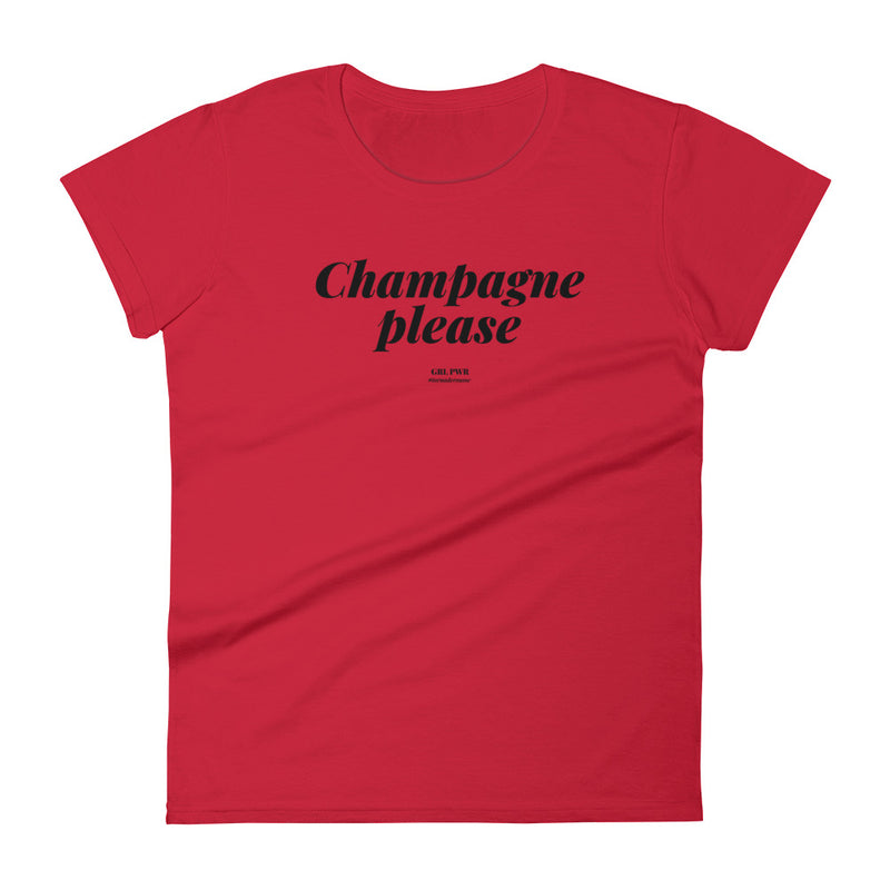 T-shirt ajusté Champagne please