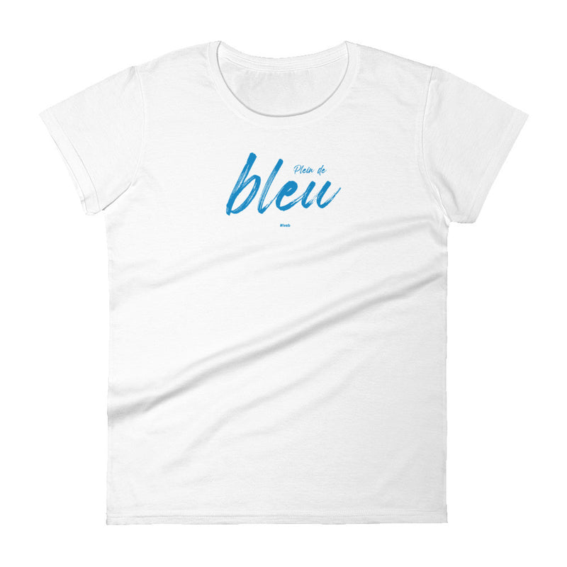 T-shirt ajusté femme - Plein de bleu
