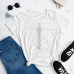 T-shirt ajusté femme - Multilingue calligraphique - Noir