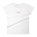 T-shirt ajusté femme - LVEB en calvaire combo script rose