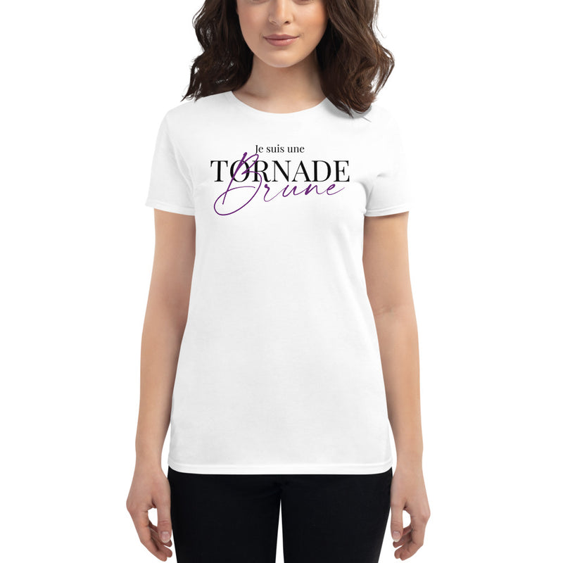 T-shirt ajusté Tornade Brune
